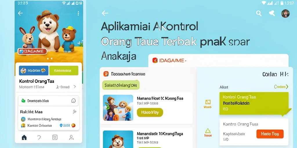 Tampilan antarmuka IDAGAME yang intuitif untuk kontrol orang tua.