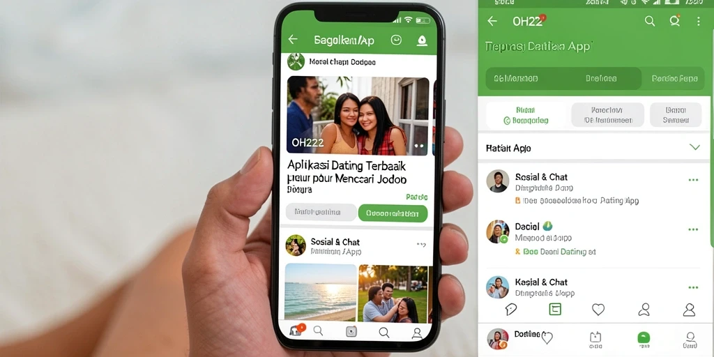 Tampilan antarmuka aplikasi dating OH222 yang menarik dan fungsional.