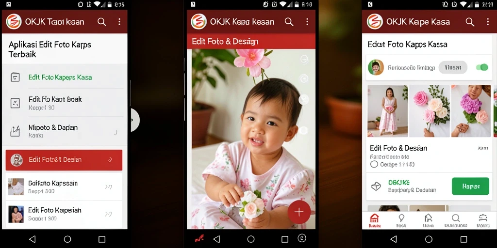 Tampilan antarmuka pengguna yang sederhana dan efektif dari OKJK.