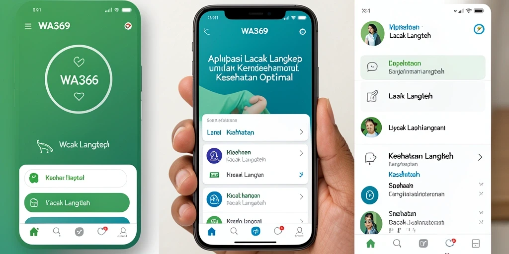 Tampilan antarmuka aplikasi WA369 untuk Lacak Langkah.